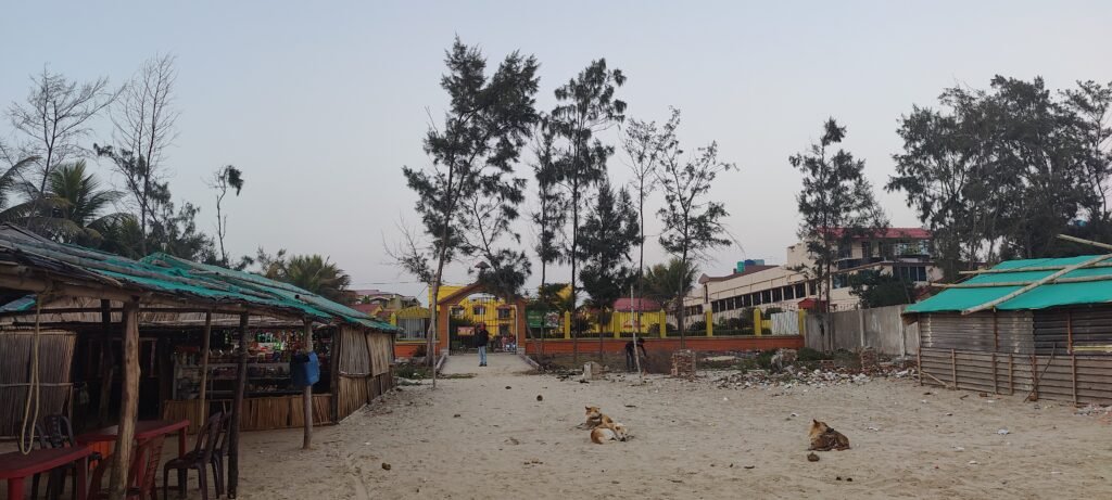 Shacks in Mandarmani Beach