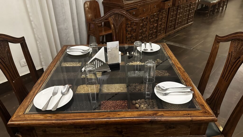 Table at Spice Court
