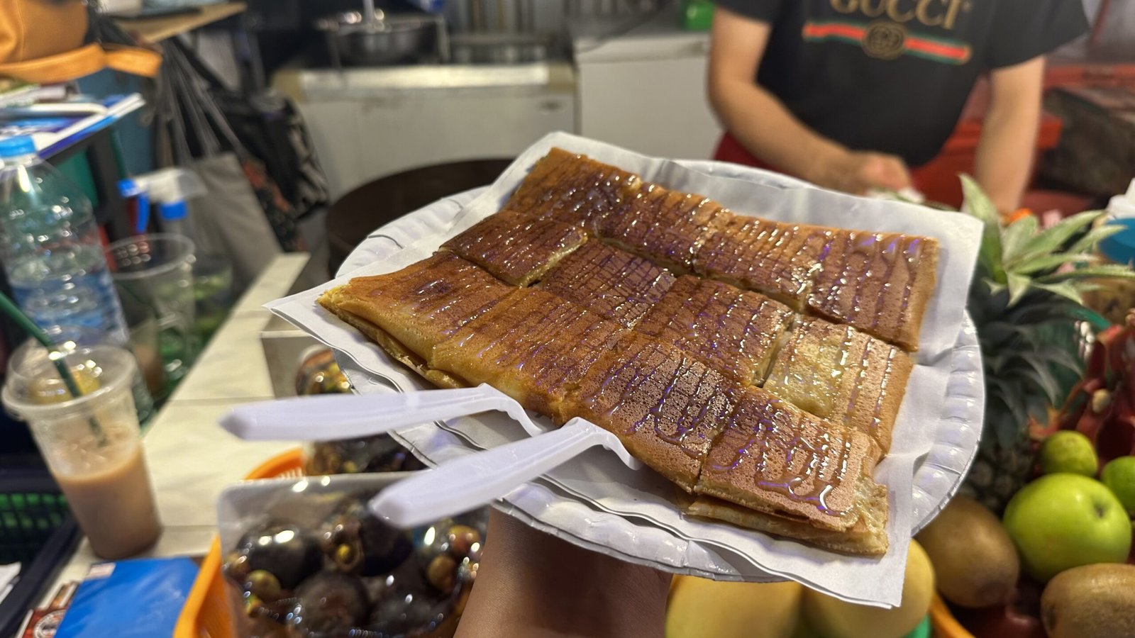 Thai banana pancake at Bangla Night Market in Phuket