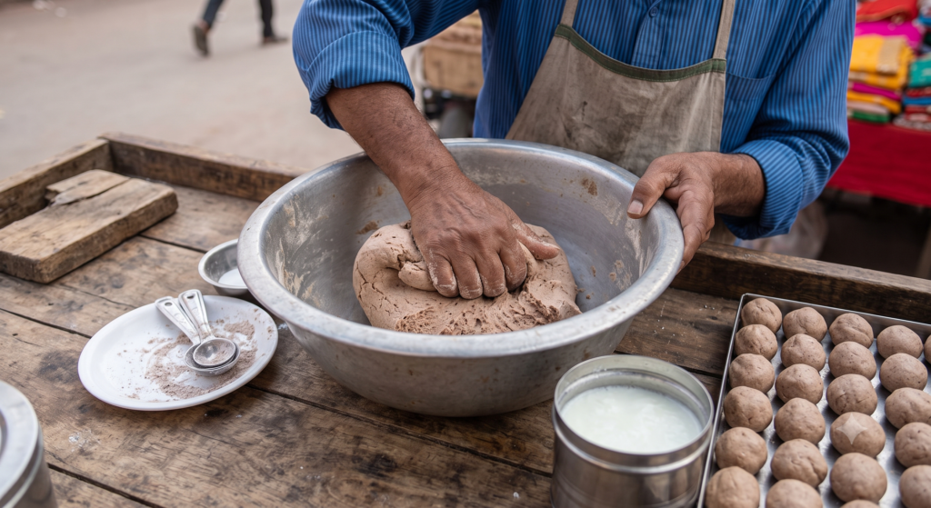 Mathura Cake making process through Google Gemini